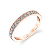 Classic Wedding Band with Milgrain Accents 14k Gold Rose