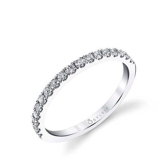 Sylvie Classic Diamond Wedding Band - Jacalyn Platinum White