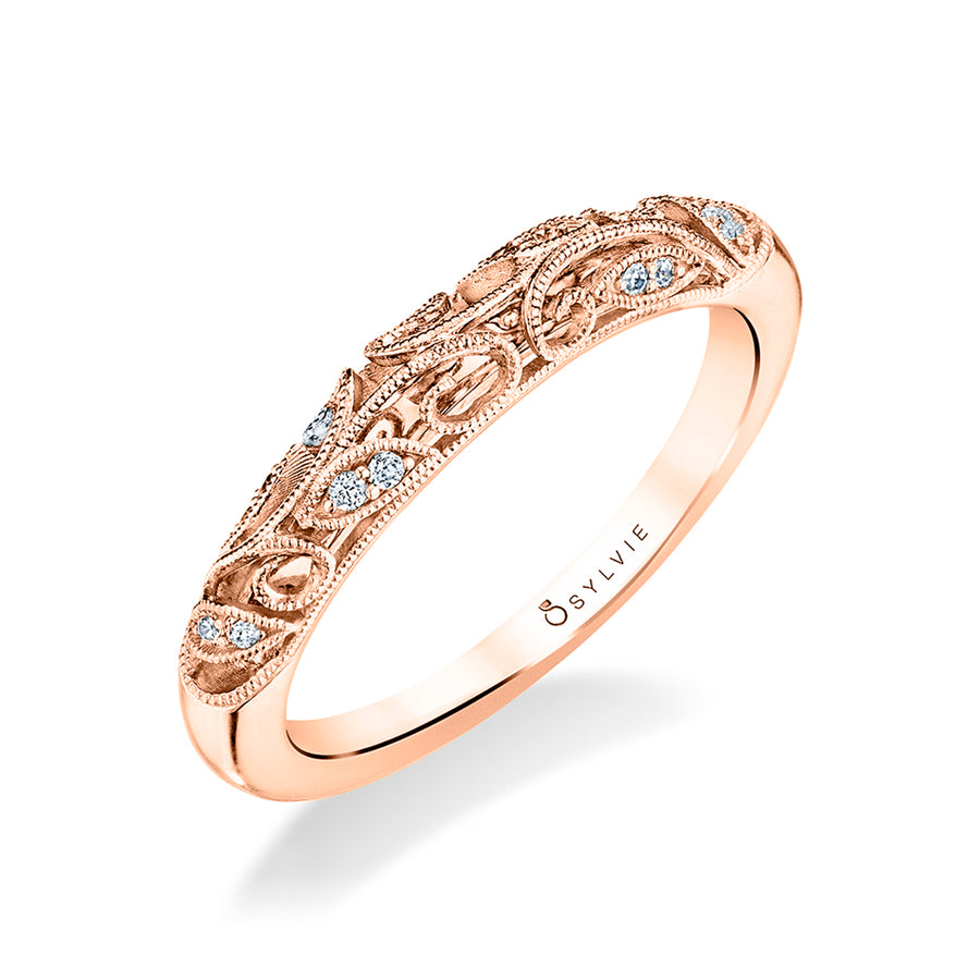 Vintage Wedding Band - Roial 18k Gold Rose