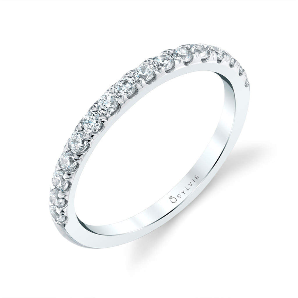 Classic Wedding Band - Jillian 14k Gold White