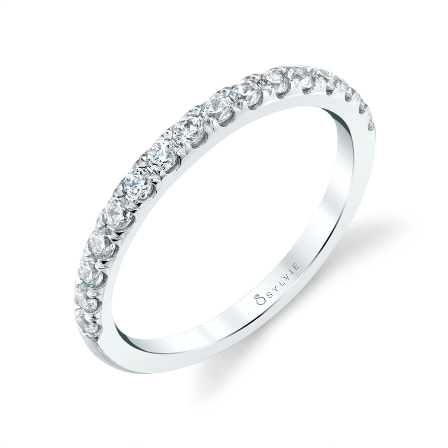 Classic Wedding Band - Jillian 18k Gold White