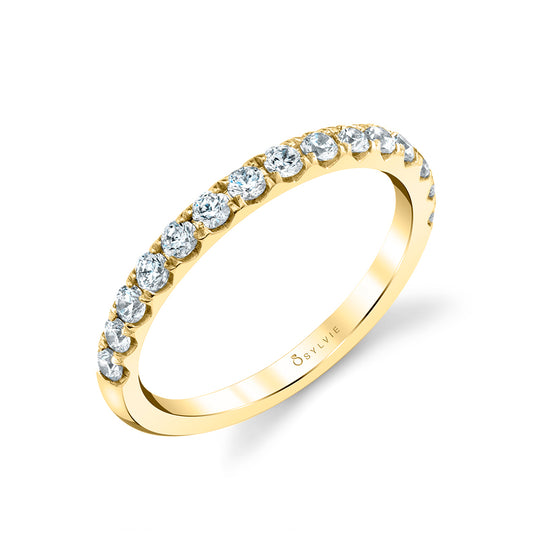 Sylvie Classic Thick Wedding Band - Veronique 18k Gold Yellow