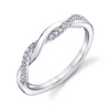 Twist Diamond Wedding Band - Evangeline 18k Gold White