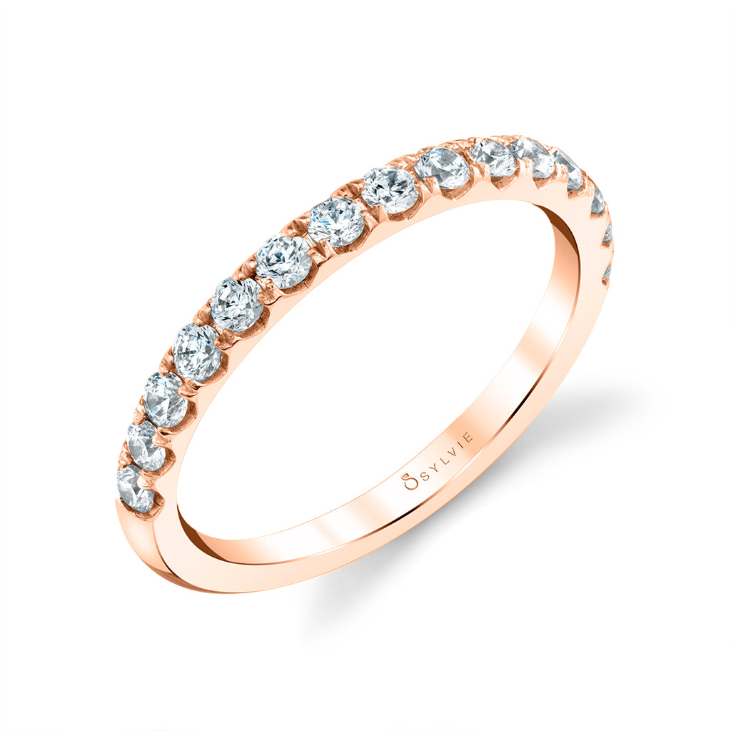 Wide Wedding Band - Aimee 18k Gold Rose