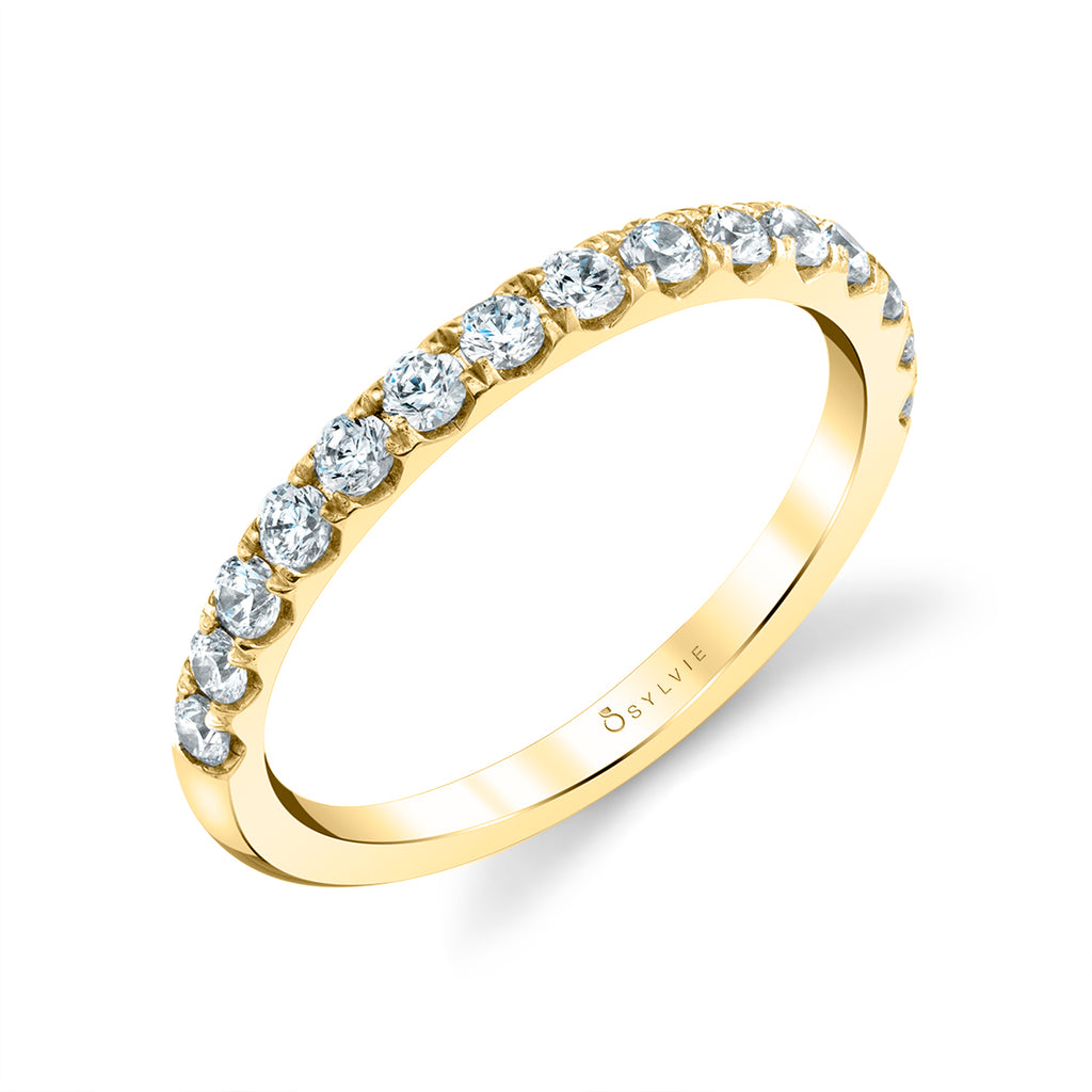 Wide Wedding Band - Aimee 14k Gold Yellow