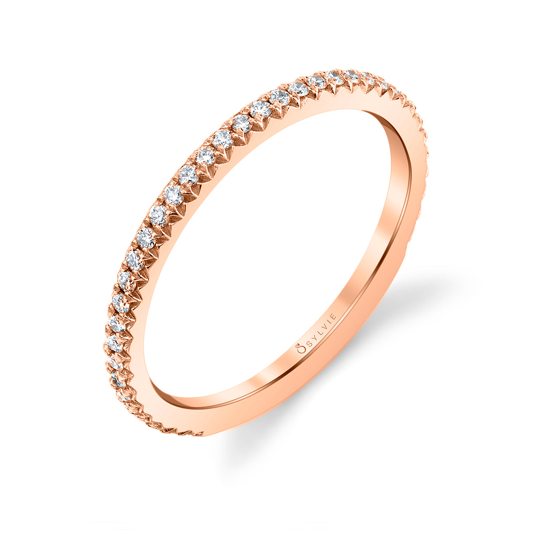Sylvie Classic Wedding Band - Maryam 14k Gold Rose