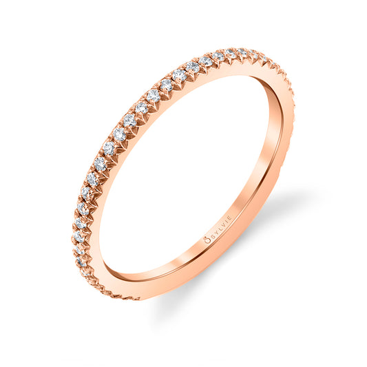 Sylvie Classic Wedding Band - Maryam 18k Gold Rose