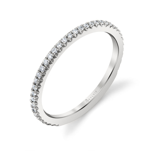 Sylvie Classic Wedding Band - Maryam Platinum White