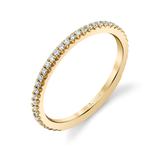 Sylvie Classic Wedding Band - Maryam 14k Gold Yellow