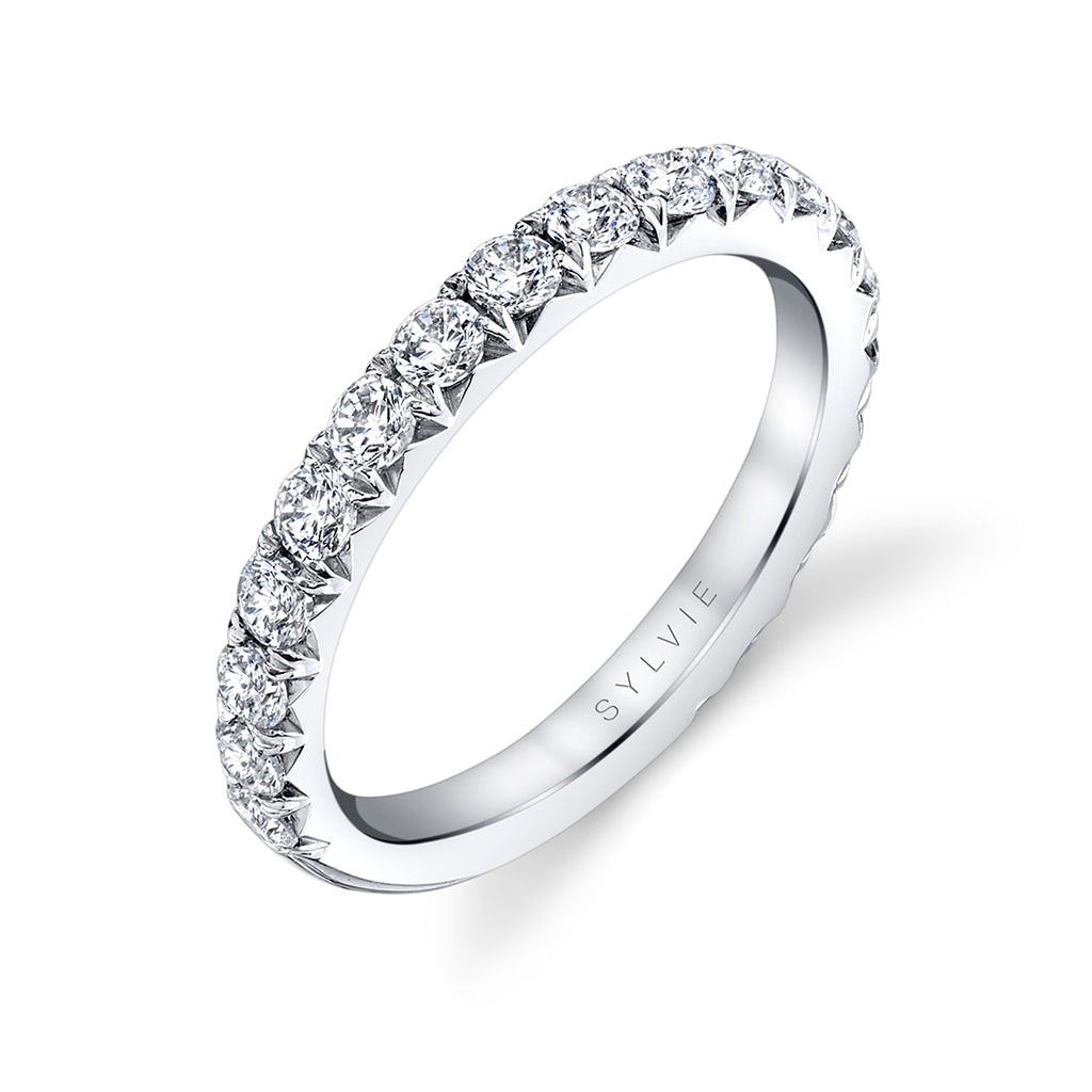 Classic Wide Wedding Band - Marlise Platinum White