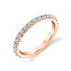 Thick Pave Wedding Band - Malencia 18k Gold Rose