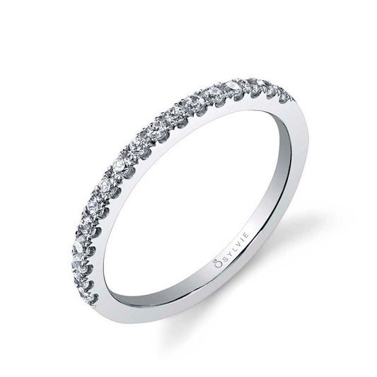 Sylvie Classic Diamond Wedding Band - Chantelle 18k Gold White