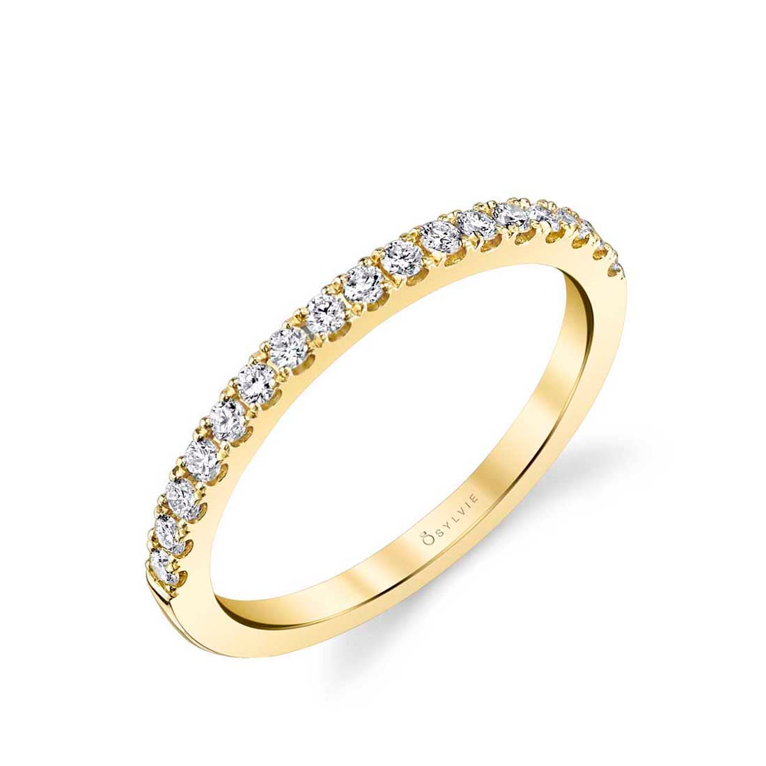 Sylvie Classic Diamond Wedding Band - Chantelle 18k Gold Yellow