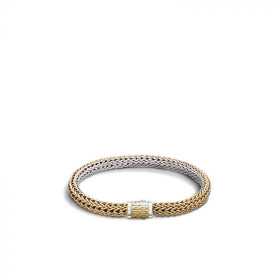 JOHN HARDY SILVER & GOLD CLASSIC CHAIN WOMEN'S WOVEN BRACELET