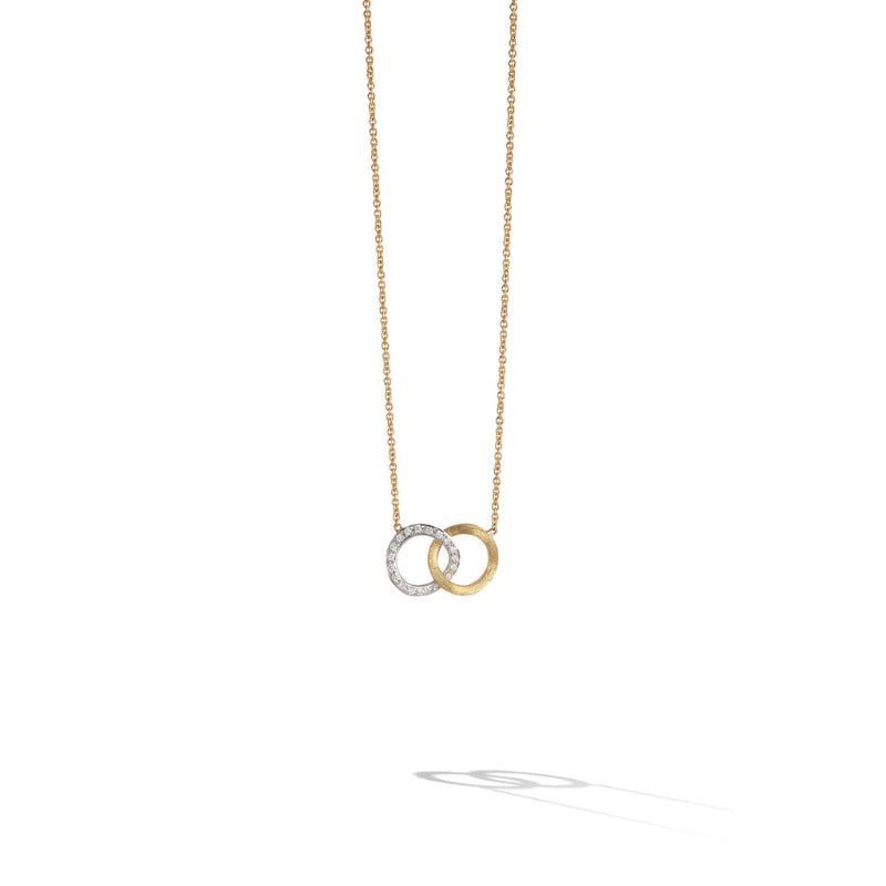 Marco Bicego Jaipur Collection 18K Yellow and White Gold Diamond Circle Link Pendant