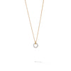 Marco Bicego Jaipur Link Collection 18K Yellow & White Gold Flat-Link Diamond Pendant Necklace