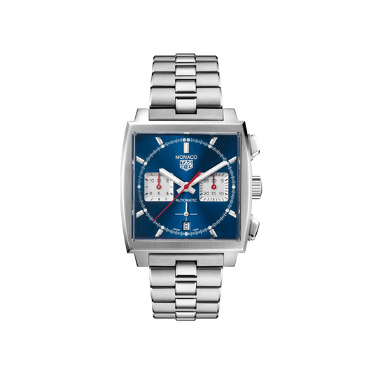 TAG Heuer Monaco Heuer 02 Automatic Mens Blue Steel Chronograph