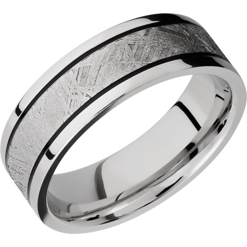 Lashbrook Cobalt Chrome Meteorite 7.5mm Men's Wedding Band