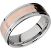 Lashbrook Rose & White Cobalt Chrome 7.5mm Men's Wedding Band