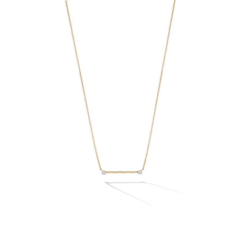 Marco Bicego Bi49 Collection 18K Yellow Gold and Diamond Small Bar Necklace