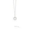 Marco Bicego Bi49 Collection 18K White Gold and Diamond Small Double Circle Necklace