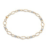 Marco Bicego Marrakech Onde Collection 18K Yellow and White Gold Collar Necklace with Diamond Flowers