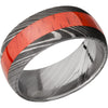 Lashbrook Black & White Damascus Steel Hardwood 9mm Men's Wedding Band