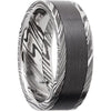 Lashbrook Black & White Damascus Steel 8mm Men's Wedding Band