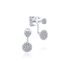 Gabriel & Co. 14k White Gold Lusso Diamond Peek A Boo Earrings