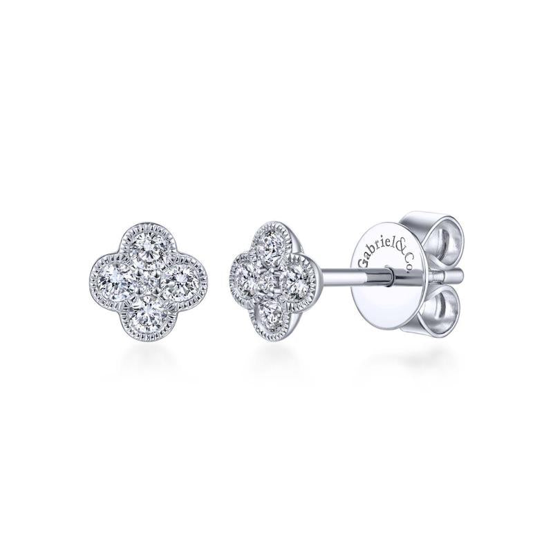 Gabriel & Co. 14k White Gold Lusso Diamond Stud Earrings