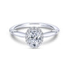 Gabriel & Co. 14k White Gold Contemporary Halo Engagement Ring