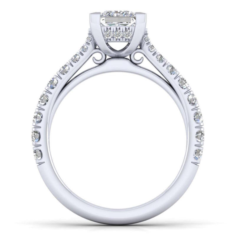 Gabriel & Co. 14k White Gold Contemporary Straight Engagement Ring