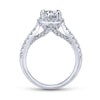 Gabriel & Co. 14k White Gold Entwined Halo Engagement Ring