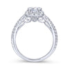 Gabriel & Co. 14k White Gold Contemporary Halo Engagement Ring