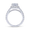 Gabriel & Co. 14k White Gold Contemporary Halo Engagement Ring