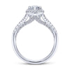 Gabriel & Co. 14k White Gold Entwined Halo Engagement Ring