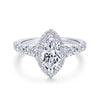 Gabriel & Co. 14k White Gold Entwined Halo Engagement Ring