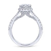 Gabriel & Co. 14k White Gold Entwined Halo Engagement Ring