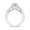 Gabriel & Co. 14k White Gold Entwined Halo Engagement Ring