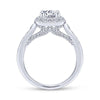 Gabriel & Co. 14k White Gold Entwined Halo Engagement Ring