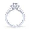 Gabriel & Co. 14k White Gold Entwined Halo Engagement Ring