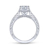 Gabriel & Co. 14k White Gold Victorian Straight Engagement Ring