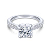 Gabriel & Co. 14k White Gold Contemporary Straight Engagement Ring