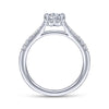 Gabriel & Co. 14k White Gold Contemporary Straight Engagement Ring