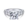 Gabriel & Co. 14k White Gold Contemporary Straight Engagement Ring