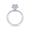 Gabriel & Co. 14k White Gold Contemporary Halo Engagement Ring