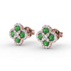 Fana Endless Bliss Emerald and Diamond Cluster Studs