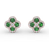 Fana Endless Bliss Emerald and Diamond Cluster Studs