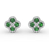 Fana Endless Bliss Emerald and Diamond Cluster Studs
