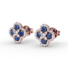 Fana Endless Bliss Sapphire and Diamond Cluster Studs